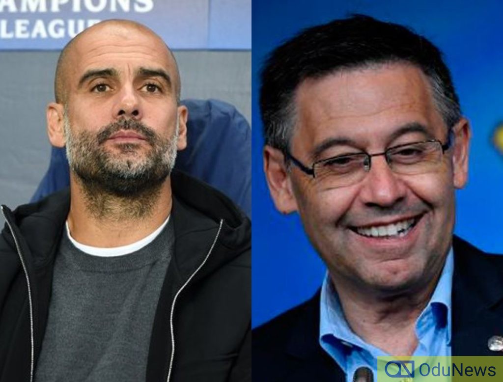 Guardiola Shades Barca President After His Comments On Man City Euro Ban  