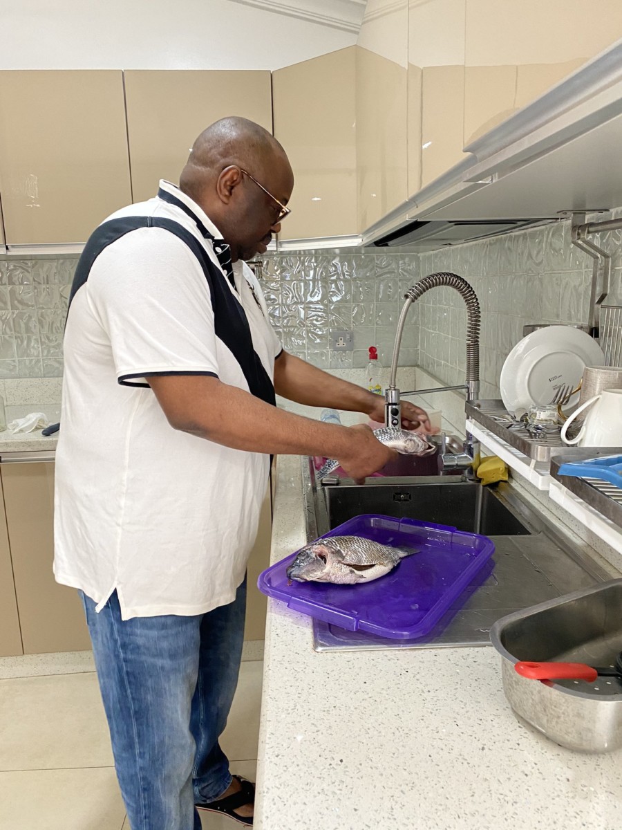 Lockdown: Dele Momodu Shows Off His Cooking Skills [PHOTOS]  