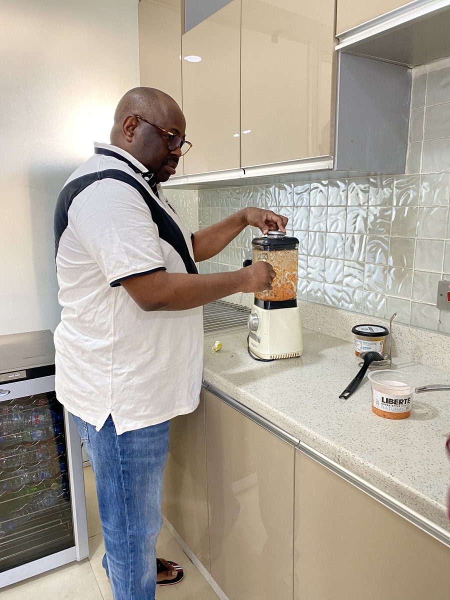 Lockdown: Dele Momodu Shows Off His Cooking Skills [PHOTOS]  