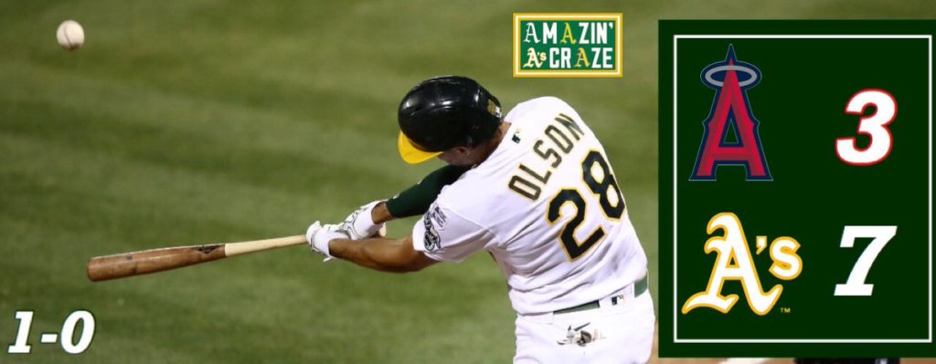 Matt Olson Hits Grand Slam To Give A's 7-3 Win vs. Angels [VIDEO]  