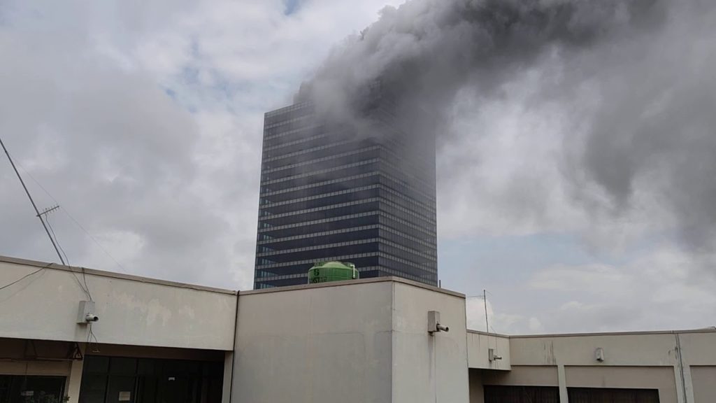 JUST IN: Fire Razes Abuja World Trade Centre [VIDEO]  