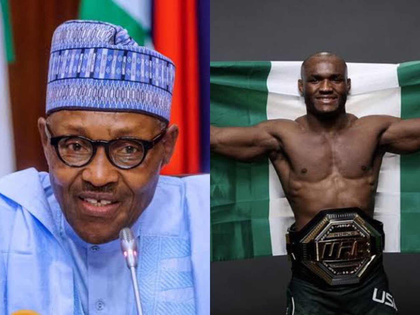 Buhari Reacts As Kamaru Usman Retains UFC Welterweight Belt  