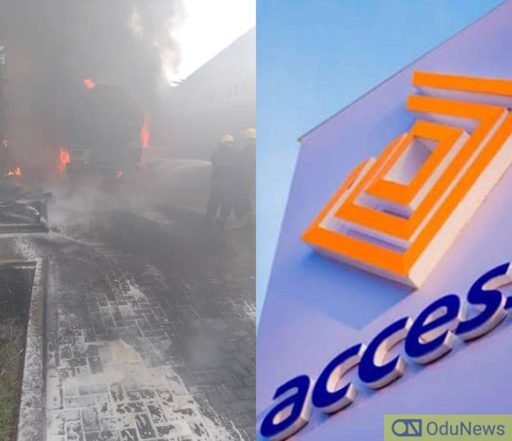 Fire Razes Access Bank Building In Victoria Island  