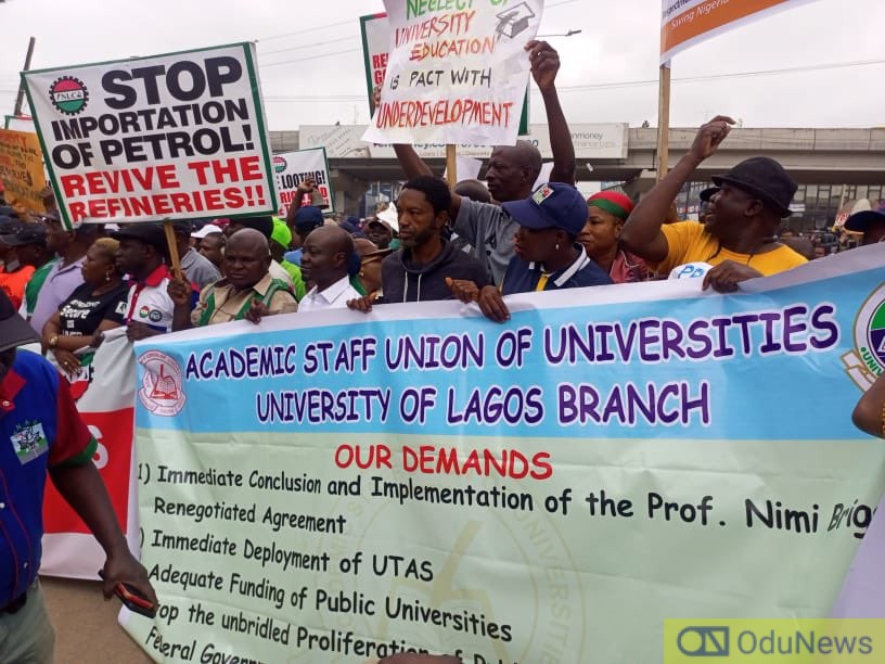 Large Turnout As NLC Protest Against Fuel Hike, ASUU Strike [PHOTOS]  