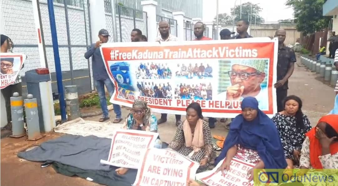 Abuja-Kaduna Train Victims' Families Protest At Transportation Ministry  