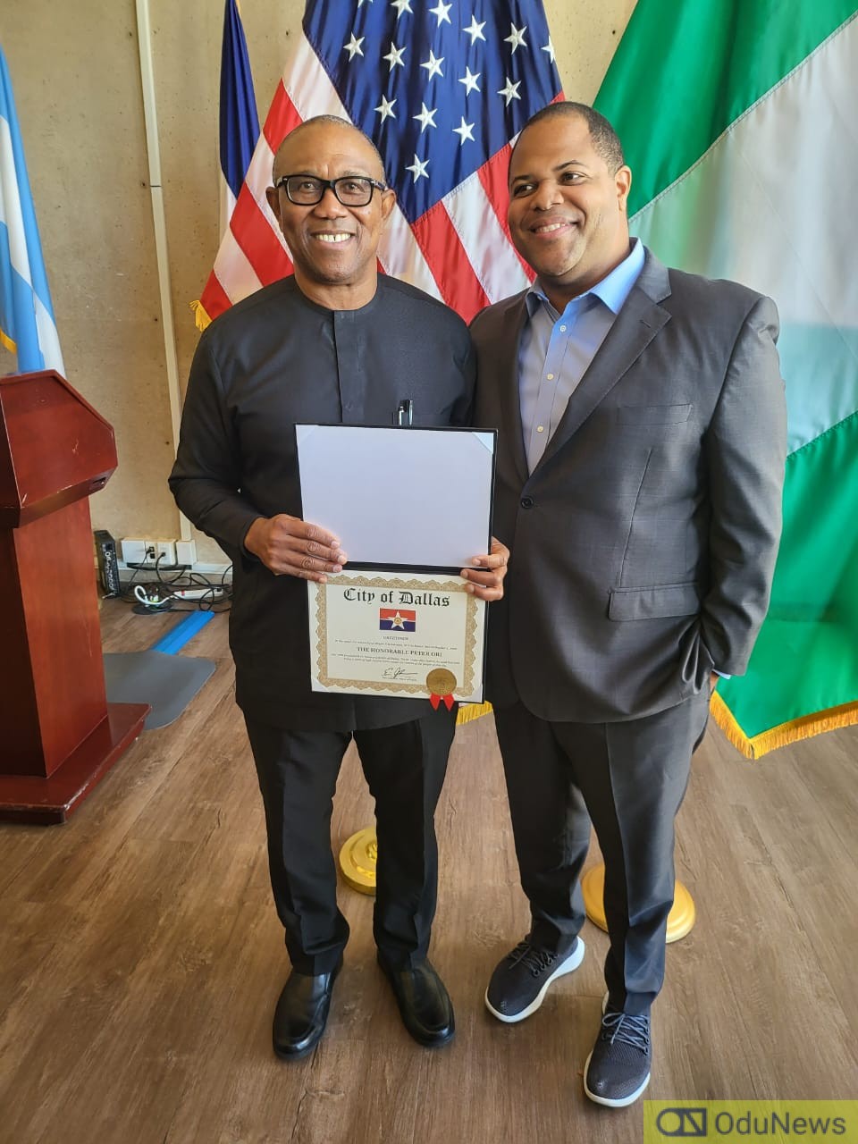 Peter Obi Gets Honourary Citizenship In US [PHOTOS]  