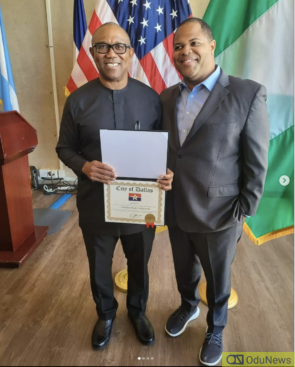 Peter Obi Gets Honourary Citizenship In US [PHOTOS]  