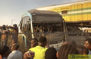 Many Injured As Train Crushes Lagos Staff Bus  