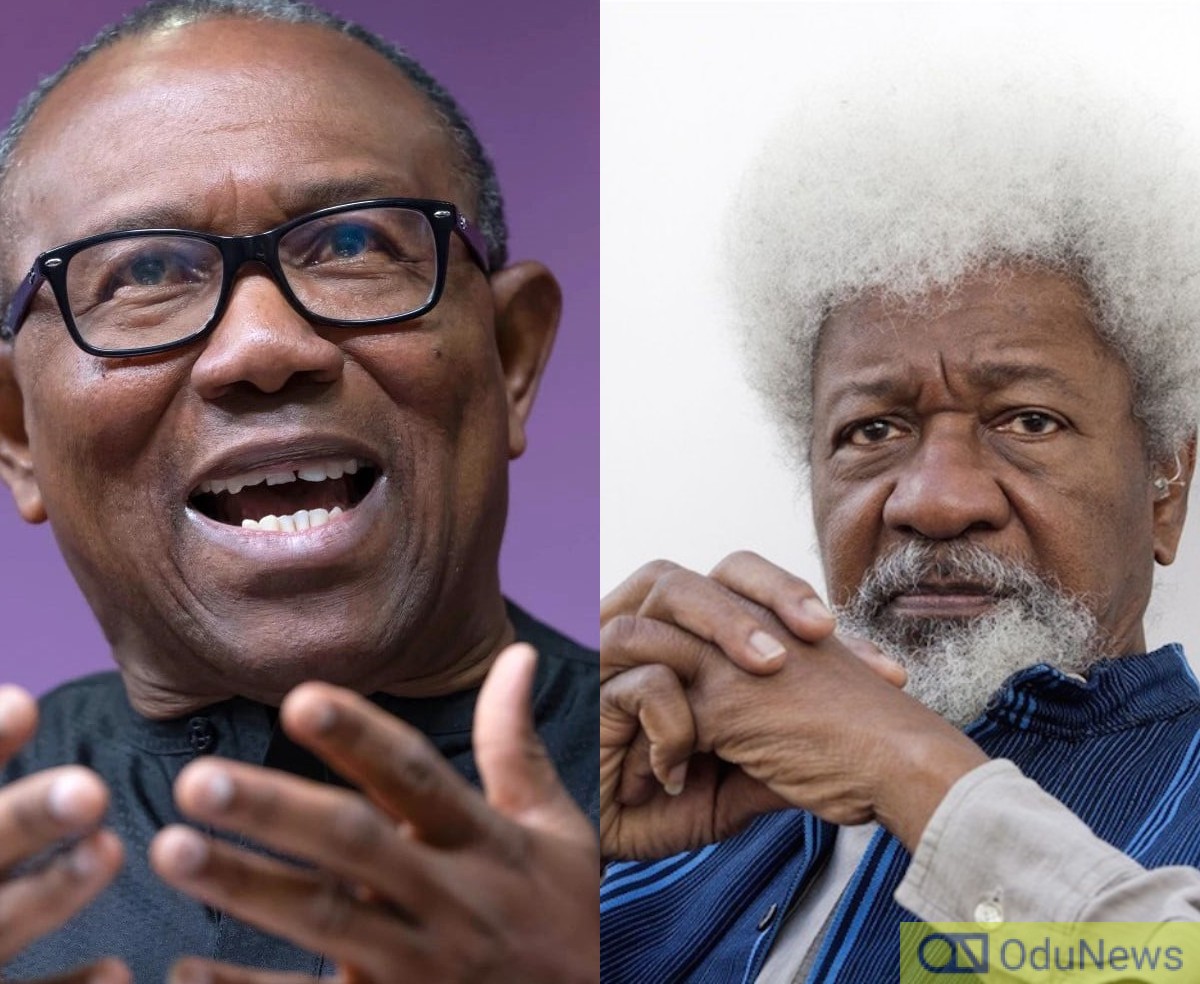 Peter Obi Throws Jibe At Soyinka In Open Letter To "Obidients"  