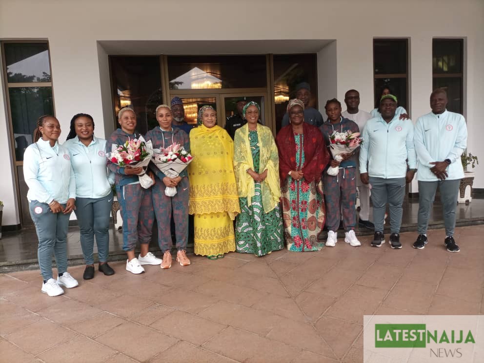 Remi Tinubu Hosts Super Falcons At Villa  