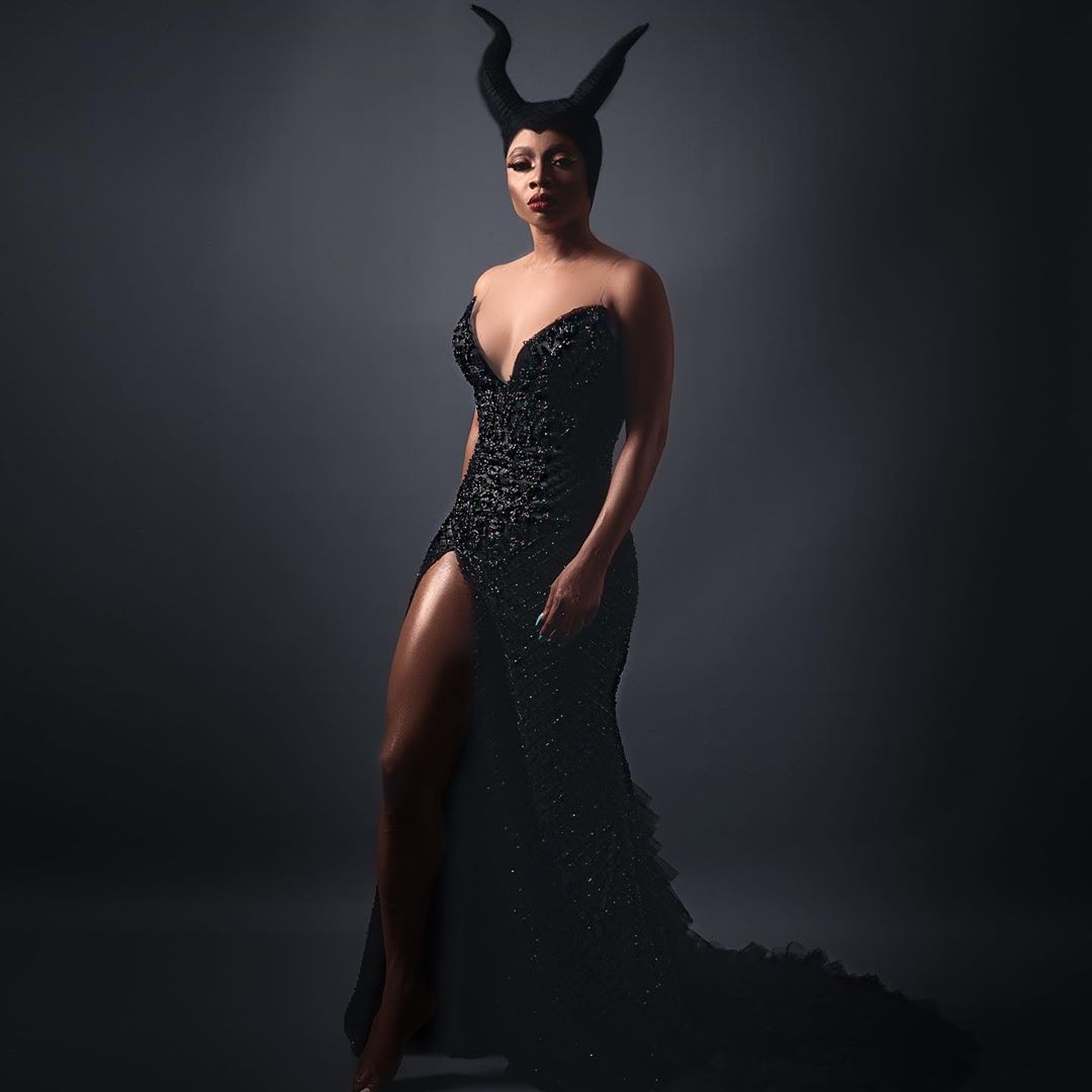 Toke Makinwa Poses In Mind-blowing Costume For Halloween (Photos)