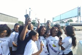 BBNaija: Ike Hangs Out With Contestants Of The Most Beautiful Deaf Girl In Nigeria  
