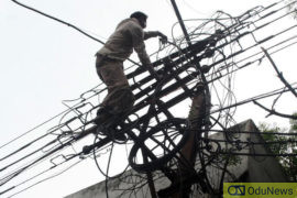 Civilian fixing the light