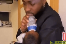 Adorable Video Of Davido Rocking His Infant Son  