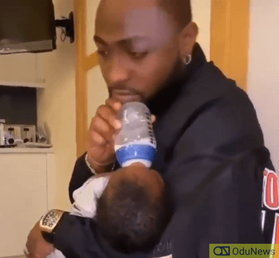Adorable Video Of Davido Rocking His Infant Son
