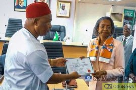 Imo: INEC Presents Certificate Of Return To Uzodinma  