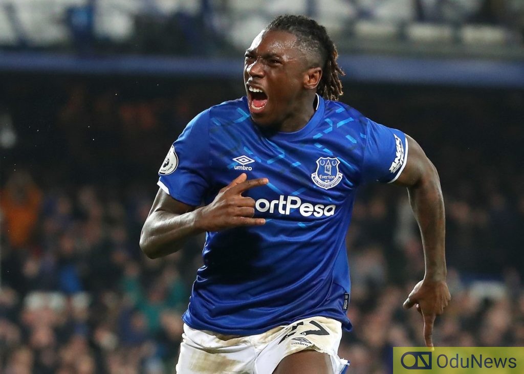 Moise Kean scores his first goal for Everton against Newcastle