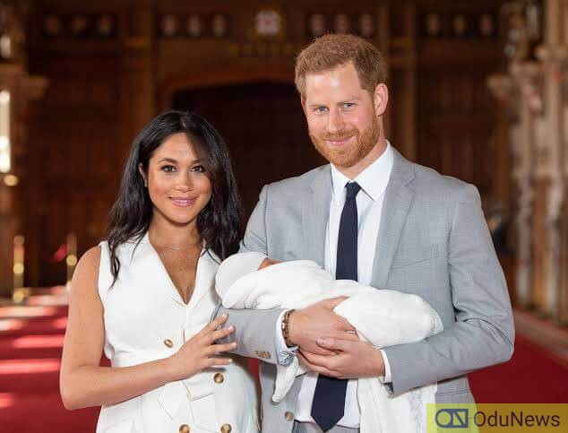 Prince Harry and Meghan with Baby Archie shortly after he was born