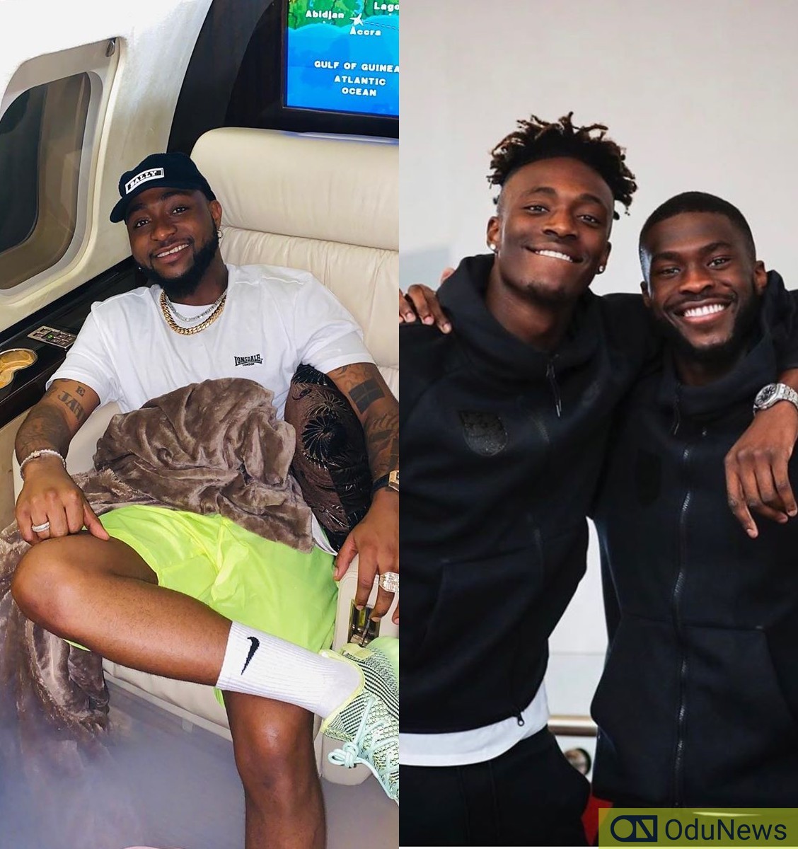 Davido Chills Out With Chelsea’s Tammy Abraham & Fikayo Tomori [PHOTO]