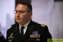 President Donald Trump says he is not happy with Lt. Col. Alexander Vindman for testifying against him at his Impeachment Trial