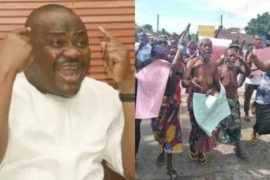 JUST IN: Elderly Women Protest Half-Naked Against Detention Of Hotel Manager In Rivers  