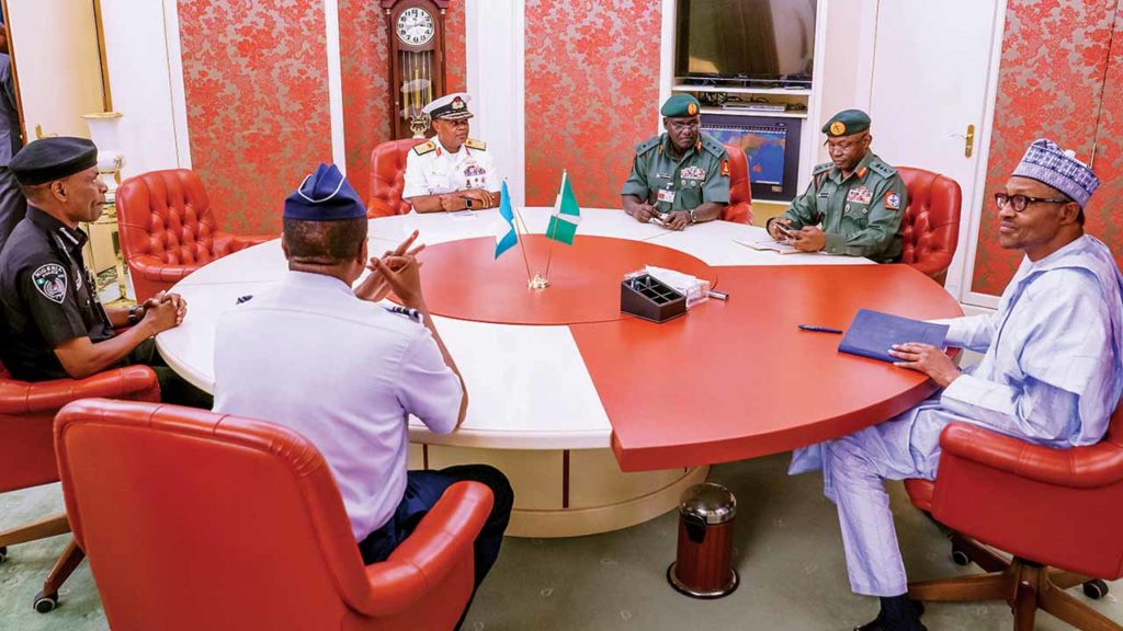 Insecurity: Buhari, Service Chiefs Meet  