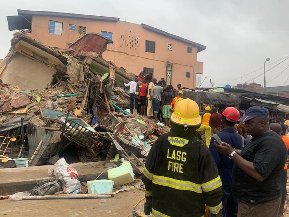 JUST IN: Another Building Collapses In Lagos