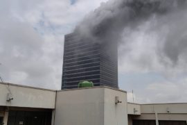 JUST IN: Fire Razes Abuja World Trade Centre [VIDEO]