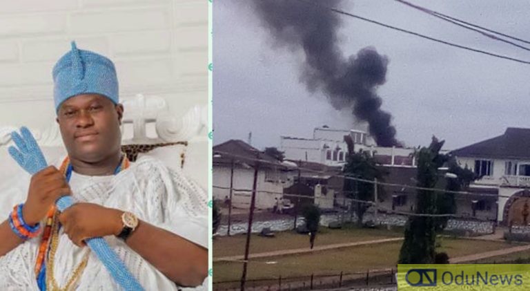 JUST IN: Fire Razes Ooni Of Ife's Palace