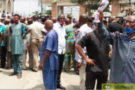 'Pro-Government' Thugs Flog Protesting Pensioners At Imo Govt. House [WATCH VIDEO]  