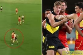 Tom Lynch Slammed Over 'Cheap Shot' On Defender In Richmond's Narrow-win Against Gold Coast  