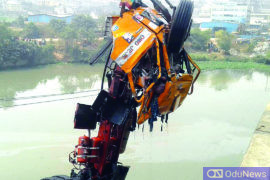 Many Missing As Truck Falls Into River In Lagos  