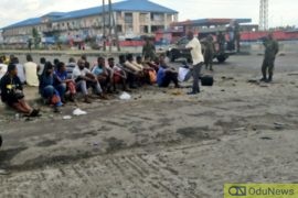 The Moment Curfew Violators Were Made To Sing Praises By Soldiers in Warri	 [VIDEO]  