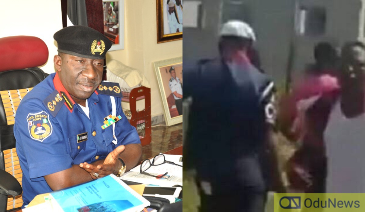 NSCDC Official Caught Looting COVID-19 Palliatives In Abuja Dismissed