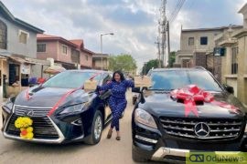 Nollywood Actress, Biodun Okeowo Buys A Car And Got One Free On Her Birthday
