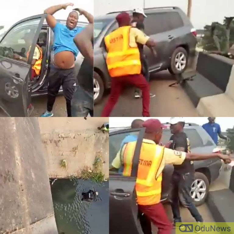 Driver Hits Policeman Off The Bridge In Lagos While Trying To Escape Arrest Driver Hits Policerman Off The Bridge In Lagos While Trying To Escape Arrest