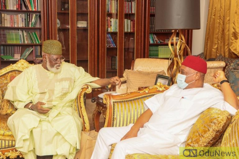 Senator Orji Uzor Kalu Meets Privately With Abdulsalami Abubukar