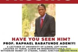 Police Find Phone Of Missing UNILORIN Professor Adeniyi At Lafiagi, Kwara  