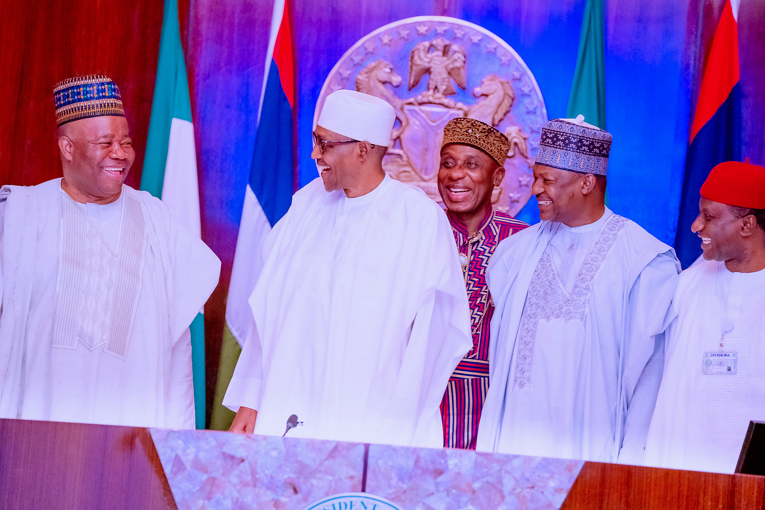 Buhari Meets Amaechi, Malami, Other Outgoing Ministers
