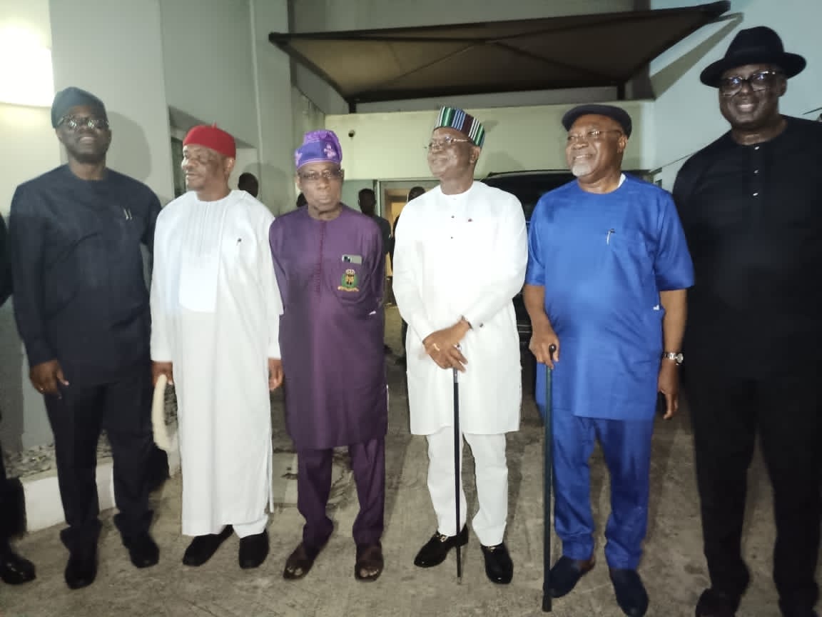 2023 Presidency: Obasanjo Meets Wike, Ortom, Makinde