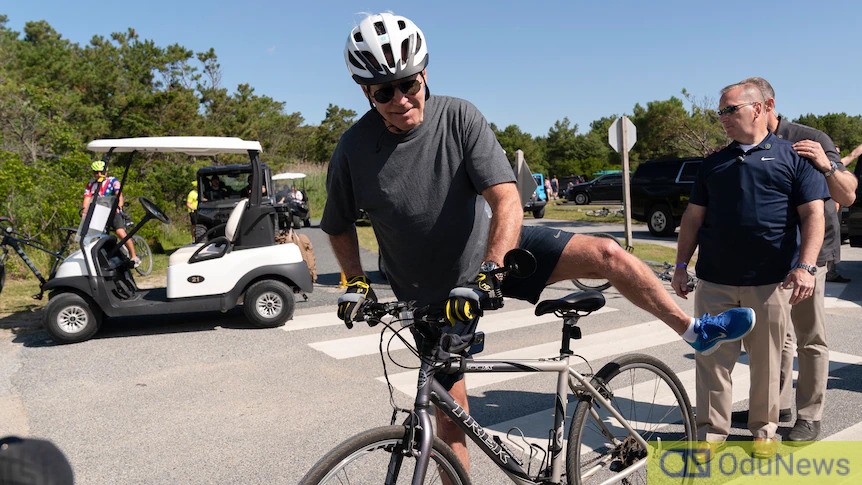 US President Joe Biden Falls Off His Bike Whilst On Morning Ride  