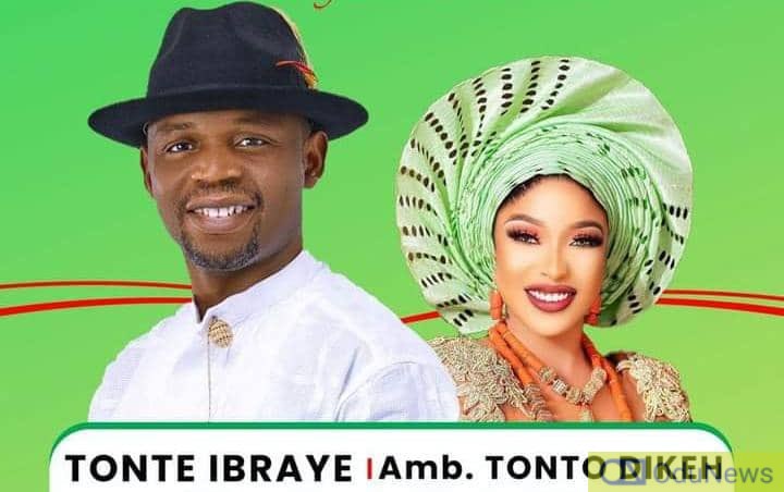 Rivers ADC Governorship Candidate, Tonte, Picks Actress Tonto Dike As Deputy  