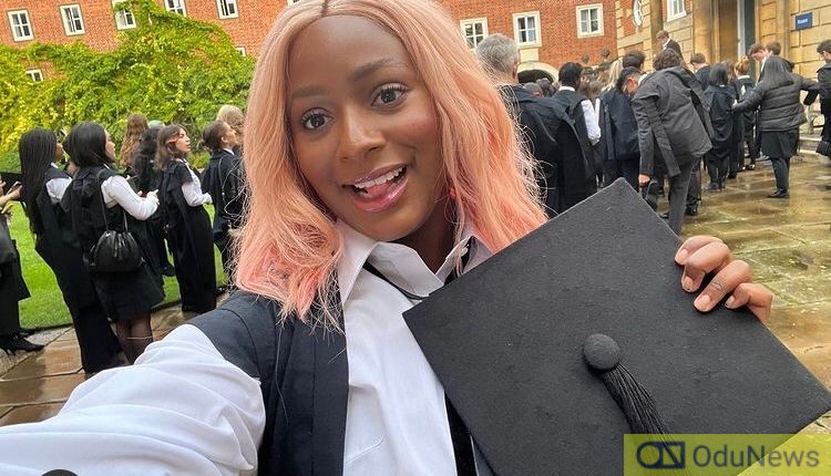 Only Few Can Do This - Teary DJ Cuppy Says After Completing MA Thesis At Oxford University  