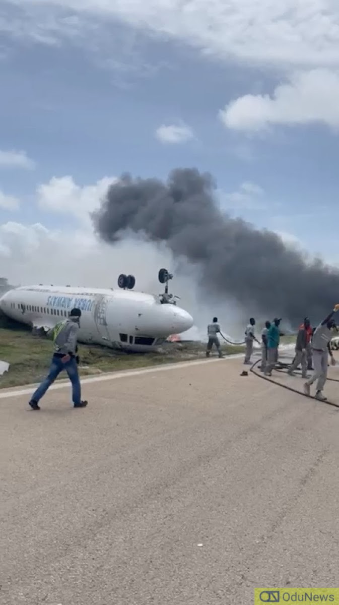 Plane Crash-Lands Upside Down At Somalia Airport With Over 30 Passengers On Board  