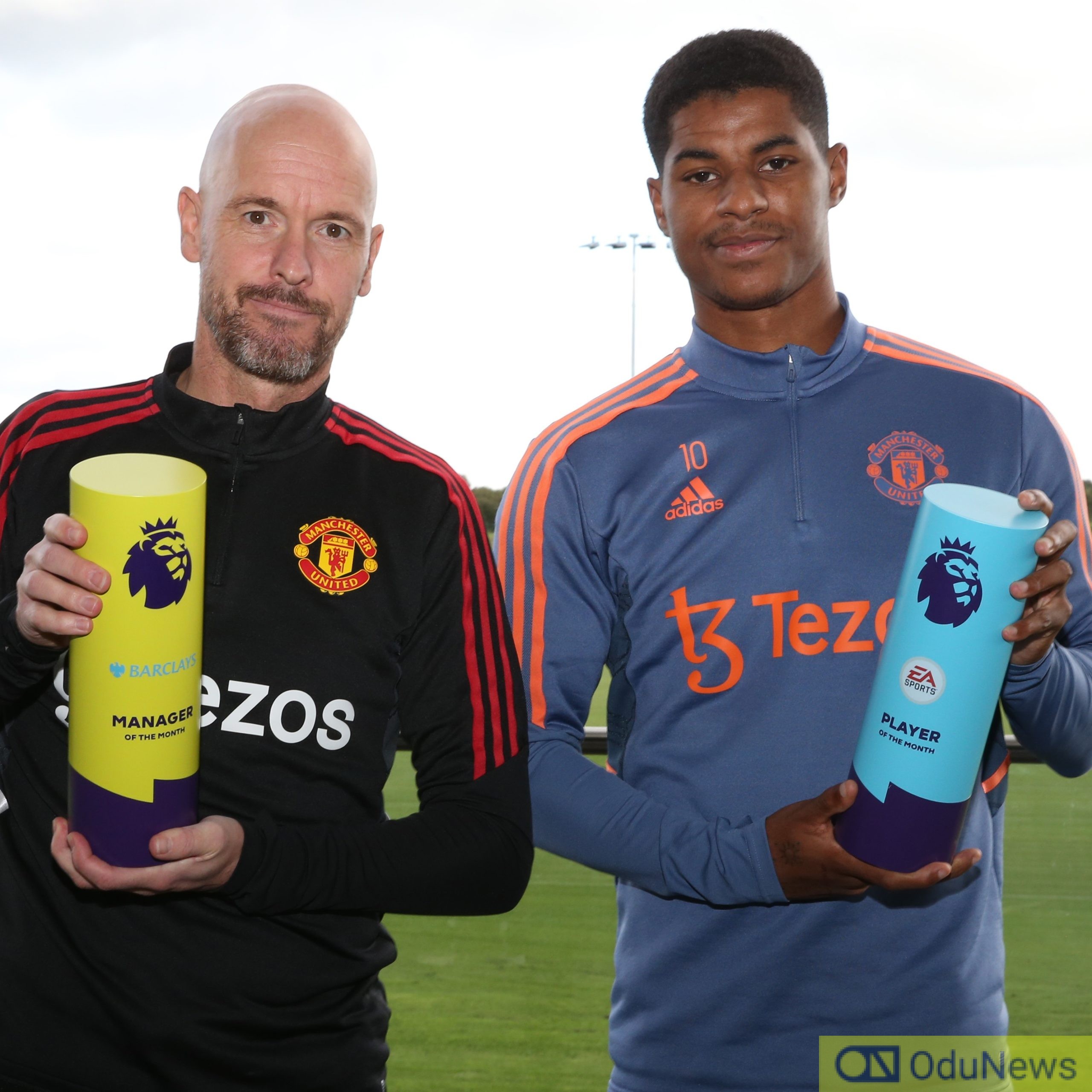 Man Utd's Rashford, Ten Hag Win EPL Player, Manager Of The Month  