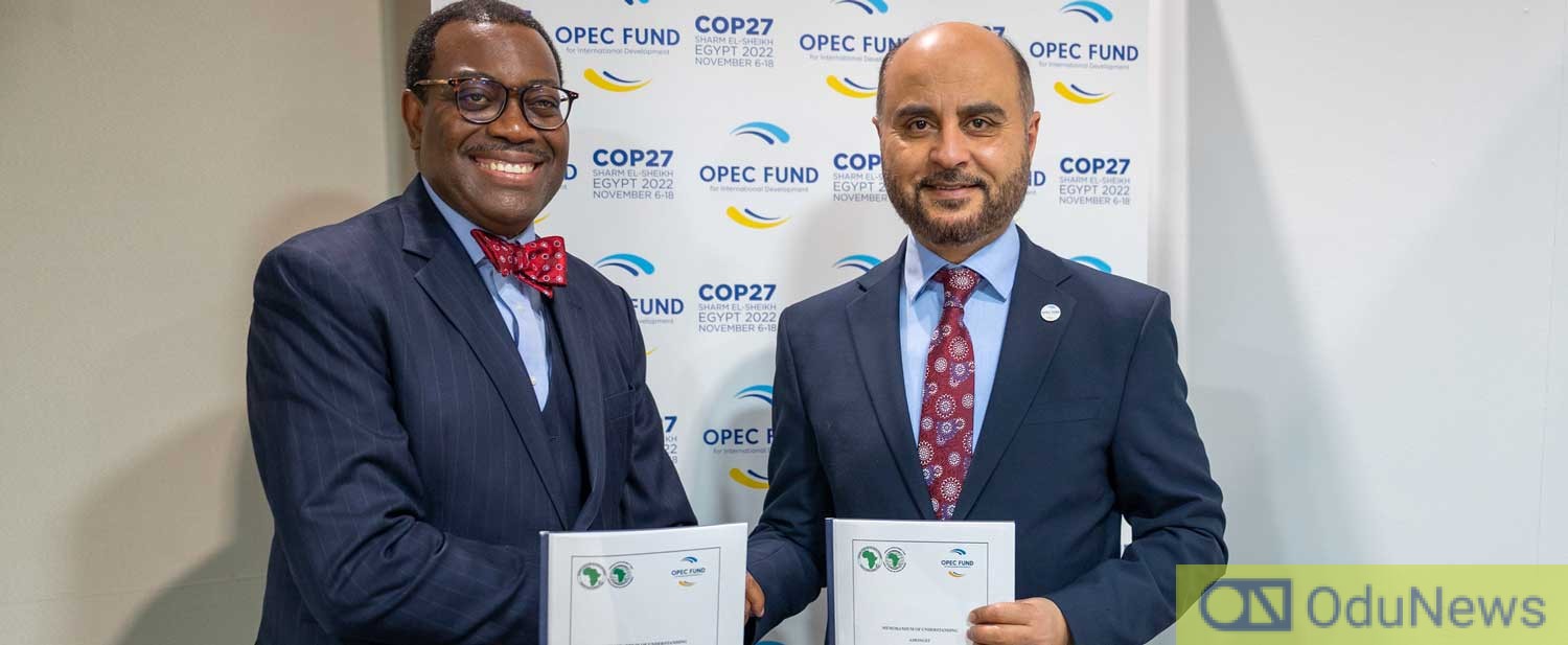 OPEC Fund, AfDB Sign MoU To Promote Africa's Development  