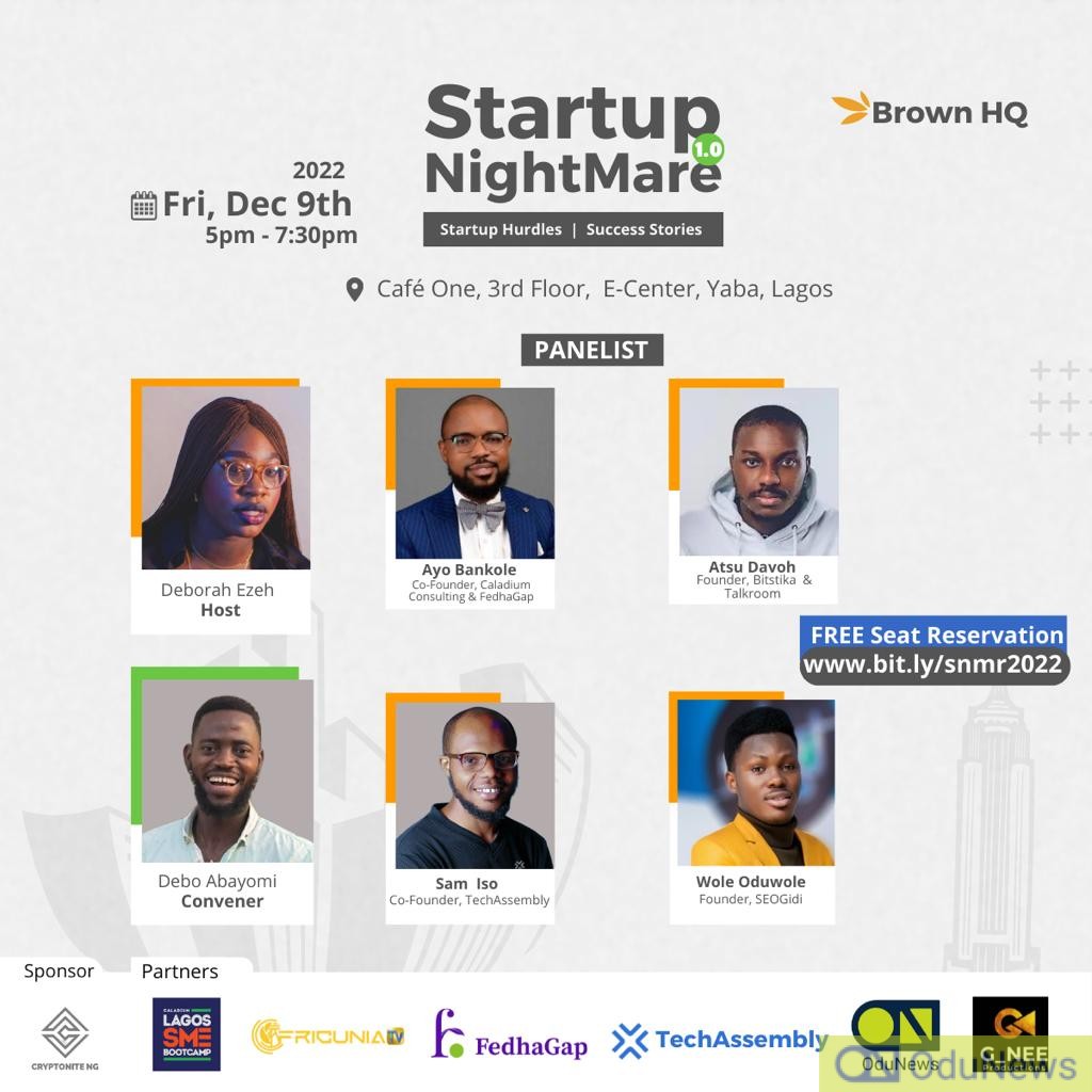 First Nigerian 'Startup Nightmare' Event To Hold December 9th  