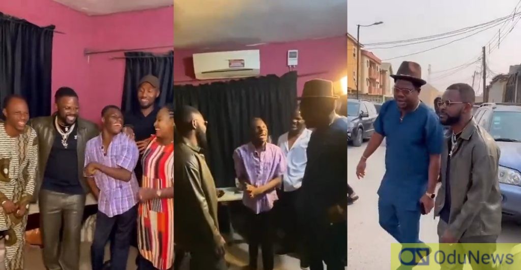 Falz & Mr Macaroni Melt Hearts As They Suprisingly Visit Physically-challenged Man  