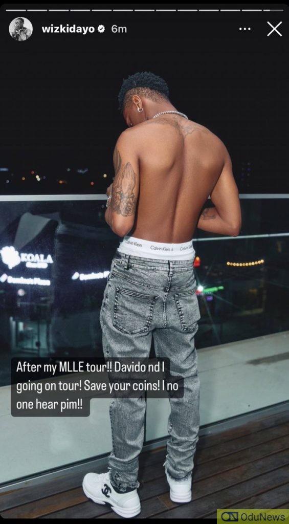 Social Media Agog As Wizkid Announces Tour With Davido  