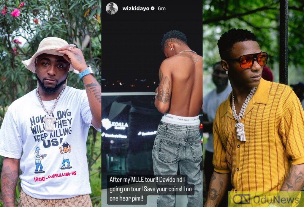 Social Media Agog As Wizkid Announces Tour With Davido  